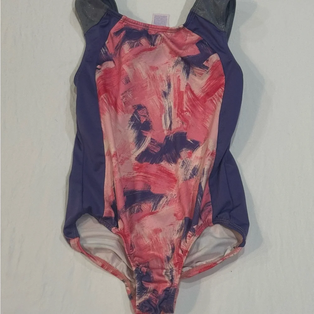 Girls Gymnastics‎ Leotard M 7/8 More Than Magic Pink Purple Athletic